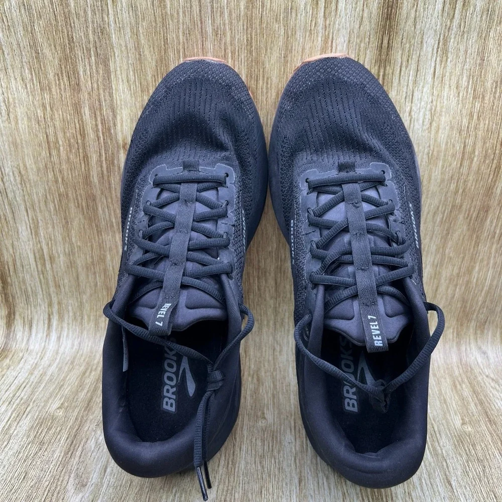 Brooks Revel 7 Running Shoes Men's Size 14 Black Gum Sneakers 1104351D072
